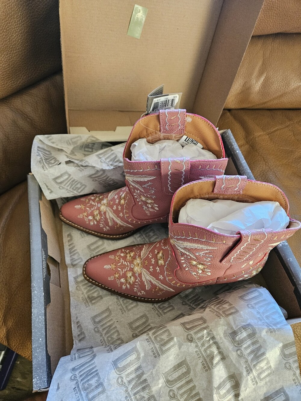 Dingo 1969 (Color:Primrose) Leather Booties